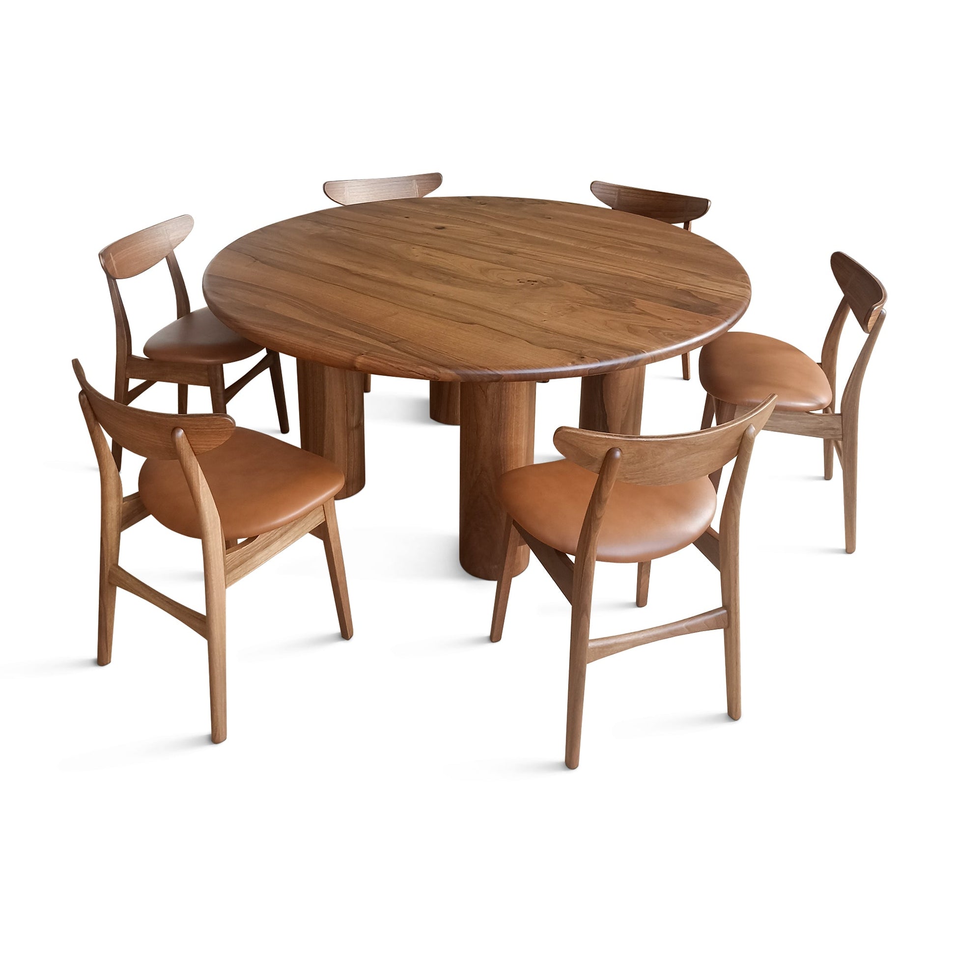 Ella Round Walnut Dining Table by S10Home