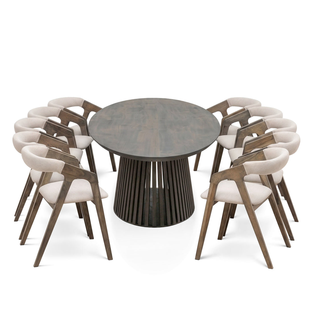 Erving Oval Walnut Table