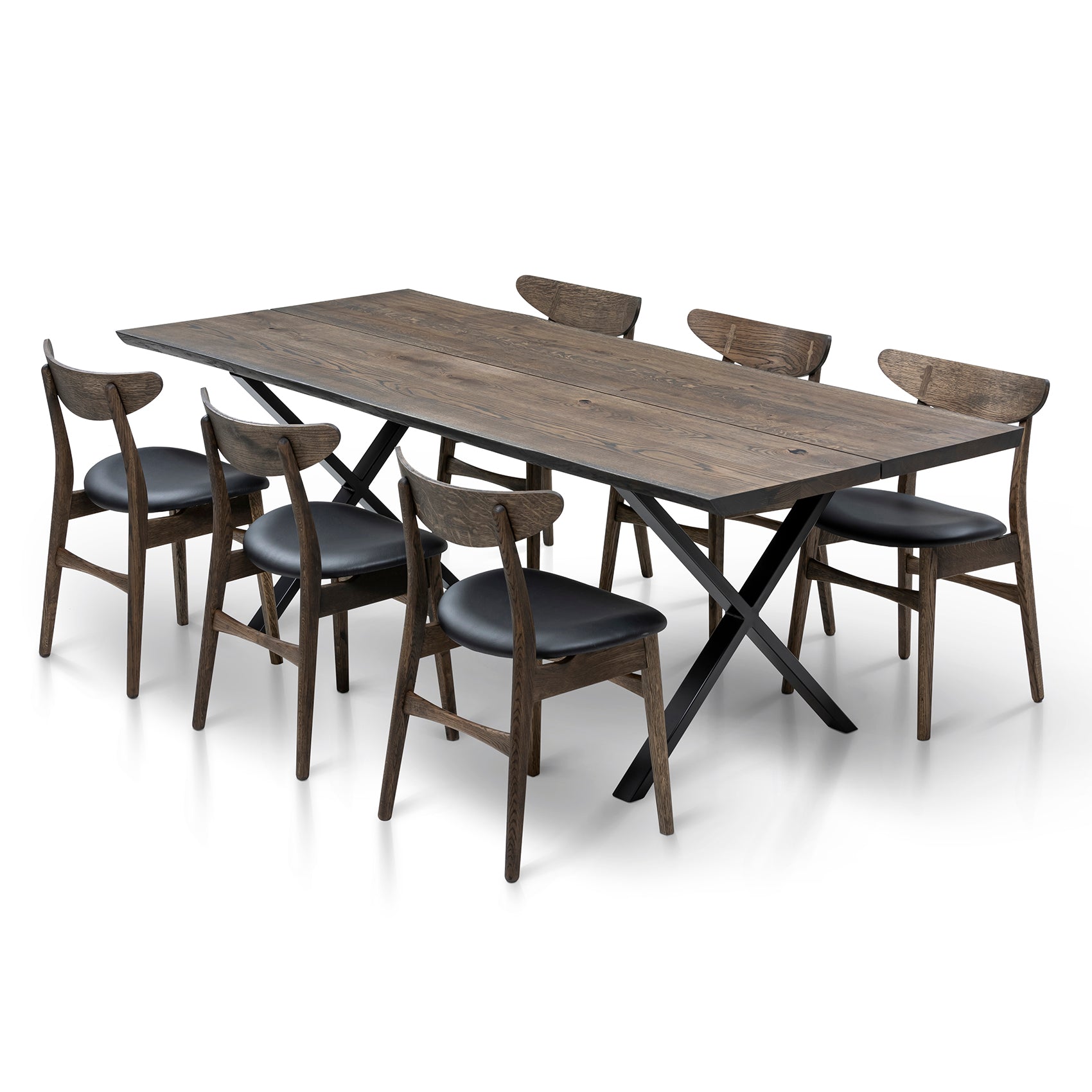 Eva Extending Dining Table in Charcoal Oak by S10Home
