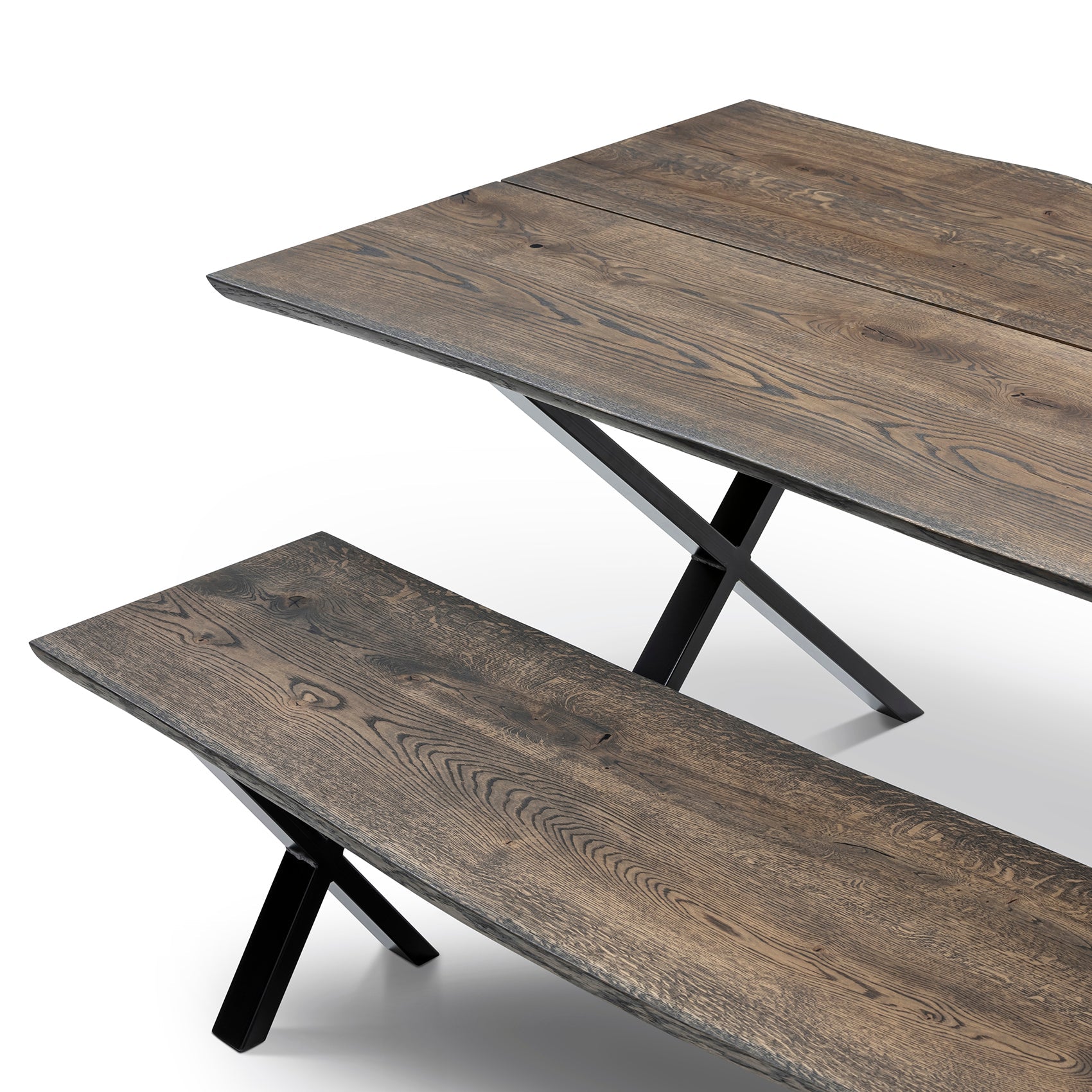 Eva Extending Dining Table in Charcoal Oak by S10Home