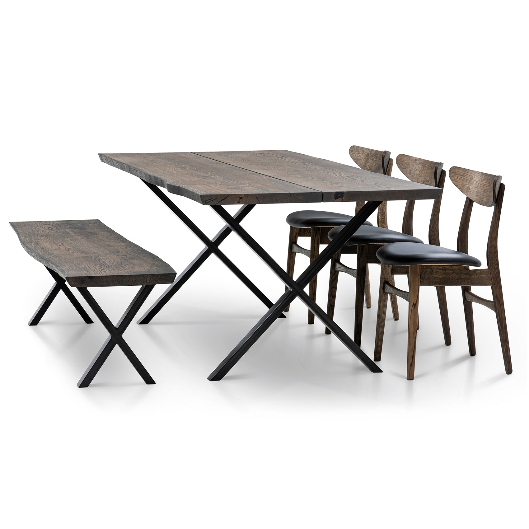 Eva Extending Dining Table in Charcoal Oak by S10Home