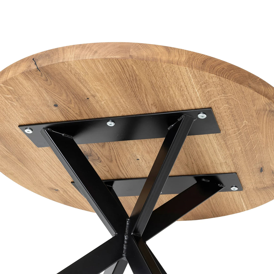 Round Oak Coffee Table, Natural 